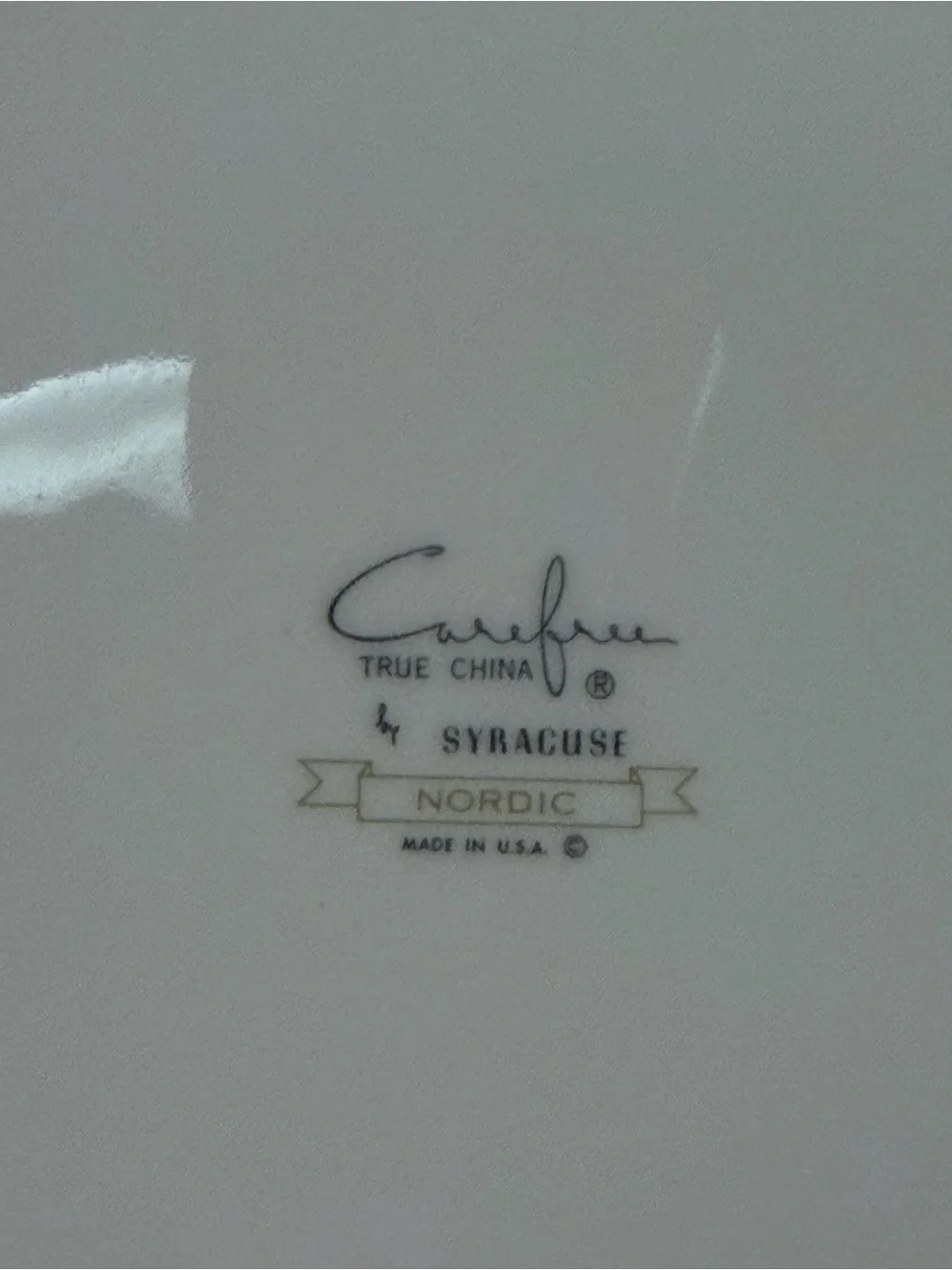 Vintage Carefree True China Nordic Syracuse Atomic Pattern Salad Plate 8”
